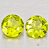 Natural Green Peridot 1.39 Ct. 2 Pcs Round Shape 6 Mm Gemstones from Pakistan