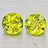 Natural Green Peridot 1.87 Ct. 2 Pcs Round Shape 6 Mm Gemstones from Pakistan