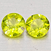 Natural Green Peridot 1.37 Ct. 2 Pcs Round Shape 6 Mm Gemstones from Pakistan