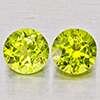 Natural Green Peridot 1.90 Ct. 2 Pcs Round Shape 6 Mm Gemstones from Pakistan