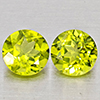 Natural Green Peridot 1.66 Ct. 2 Pcs Round Shape 6 Mm Gemstones from Pakistan