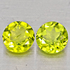 Natural Green Peridot 1.53 Ct. 2 Pcs Round Shape 5.9 Mm Gemstones from Pakistan