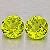 Natural Green Peridot 1.87 Ct. 2 Pcs Round Shape 6 Mm Gemstones from Pakistan