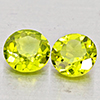 Natural Green Peridot 1.51 Ct. 2 Pcs Round Shape 6 Mm Gemstones from Pakistan