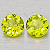 Natural Green Peridot 1.56 Ct. 2 Pcs Round Shape 6 Mm Gemstones from Pakistan