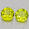 Natural Green Peridot 1.63 Ct. 2 Pcs Round Shape 6 Mm Gemstones from Pakistan