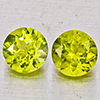Natural Green Peridot 1.95 Ct. 2 Pcs Round Shape 6 Mm Gemstones from Pakistan