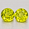 Natural Green Peridot 1.68 Ct. 2 Pcs Round Shape 6 Mm Gemstones from Pakistan