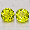 Natural Green Peridot 1.69 Ct. 2 Pcs Round Shape 6 Mm Gemstones from Pakistan