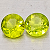 Natural Green Peridot 1.79 Ct. 2 Pcs Round Shape 6.1 Mm Gemstones from Pakistan