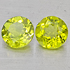 Natural Green Peridot 1.60 Ct. 2 Pcs Round Shape 5.9 Mm Gemstones from Pakistan