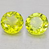 Natural Green Peridot 1.66 Ct. 2 Pcs Round Shape 5.9 Mm Gemstones from Pakistan