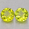 Natural Green Peridot 1.67 Ct. 2 Pcs Round Shape 5.9 Mm Gemstones from Pakistan