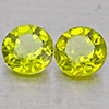 Natural Green Peridot 1.62 Ct. 2 Pcs Round Shape 5.9 Mm Gemstones from Pakistan