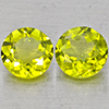 Natural Green Peridot 1.55 Ct. 2 Pcs Round Shape 5.9 Mm Gemstones from Pakistan
