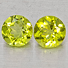 Natural Green Peridot 1.60 Ct. 2 Pcs Round Shape 5.9 Mm Gemstones from Pakistan