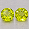 Natural Green Peridot 1.65 Ct. 2 Pcs Round Shape 5.9 Mm Gemstones from Pakistan