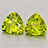 Natural Green Peridot 1.61 Ct. 2 Pcs Trilliant Shape 6.1 Mm Gemstone from Pakistan