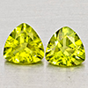 Natural Green Peridot 1.63 Ct. 2 Pcs Trilliant Shape 6 Mm Gemstone from Pakistan