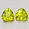 Natural Green Peridot 1.51 Ct. 2 Pcs Trilliant Shape 6.1 Mm Gemstone from Pakistan