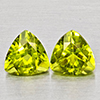 Natural Green Peridot 1.53 Ct. 2 Pcs Trilliant Shape 5.9 Mm Gemstone from Pakistan