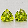 Natural Green Peridot 1.36 Ct. 2 Pcs Trilliant Shape 5.8 Mm Gemstone from Pakistan
