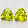 Natural Green Peridot 1.46 Ct. 2 Pcs Trilliant Shape 6 Mm Gemstone from Pakistan