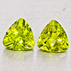 Natural Green Peridot 1.80 Ct. 2 Pcs Trilliant Shape 6 Mm Gemstone from Pakistan