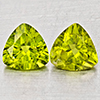 Natural Green Peridot 1.72 Ct. 2 Pcs Trilliant Shape 6 Mm Gemstone from Pakistan
