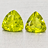Natural Green Peridot 1.44 Ct. 2 Pcs Trilliant Shape 6.1 Mm Gemstone from Pakistan