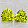 Natural Green Peridot 1.17 Ct. 2 Pcs Trilliant Shape 5.1 Mm Gemstone from Pakistan