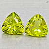 Natural Green Peridot 1.42 Ct. 2 Pcs Trilliant Shape 5.9 Mm Gemstone from Pakistan
