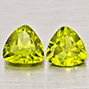 Natural Green Peridot 1.42 Ct. 2 Pcs Trilliant Shape 6.1 Mm Gemstone from Pakistan