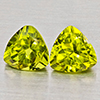 Natural Green Peridot 1.99 Ct. 2 Pcs Trilliant Shape 6.2 Mm Gemstone from Pakistan
