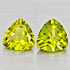 Natural Green Peridot 1.45 Ct. 2 Pcs Trilliant Shape 6.1 Mm Gemstone from Pakistan