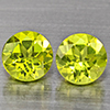 Natural Green Peridot 1.18 Ct. 2 Pcs. Round Shape 5.2 Mm. Gemstones from Pakistan