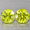 Natural Green Peridot 1.13 Ct. 2 Pcs. Round Shape 5.2 Mm. Gemstones from Pakistan