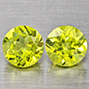 Natural Green Peridot 1.35 Ct. 2 Pcs. Round Shape 5.3 Mm. Gemstones from Pakistan