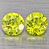 Natural Green Peridot 1.29 Ct. 2 Pcs. Round Shape 5.2 Mm. Gemstones from Pakistan