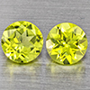 Natural Green Peridot 1.22 Ct. 2 Pcs. Round Shape 5.2 Mm. Gemstones from Pakistan