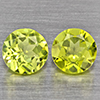 Natural Green Peridot 1.13 Ct. 2 Pcs. Round Shape 5.1 Mm. Gemstones from Pakistan