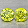 Natural Green Peridot Gemstones 1.04 Ct. 2 Pcs. Round Shape 5.2 Mm. Natural Green Peridot Gemstones 1.04 Ct. 2 Pcs. Round Shape 5.2 Mm.