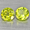 Natural Green Peridot Gemstones 0.97 Ct. 2 Pcs. Round Shape 5.1 Mm. Natural Green Peridot Gemstones 0.97 Ct. 2 Pcs. Round Shape 5.1 Mm.
