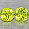 Natural Green Peridot 1.21 Ct. 2 Pcs. Round Shape 5.1 Mm. Gemstones from Pakistan