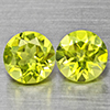 Natural Green Peridot Gemstones 1.15 Ct. 2 Pcs. Round Shape 5.2 Mm. Natural Green Peridot Gemstones 1.15 Ct. 2 Pcs. Round Shape 5.2 Mm.