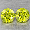 Natural Green Peridot 1.32 Ct. 2 Pcs. Round Shape 5.1 Mm. Gemstones from Pakistan