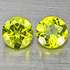 Natural Green Peridot 1.22 Ct. 2 Pcs. Round Shape 5.1 Mm. Gemstones from Pakistan