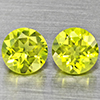 Natural Green Peridot 1.31 Ct. 2 Pcs. Round Shape 5.2 Mm. Gemstones from Pakistan