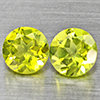 Natural Green Peridot 1.31 Ct. 2 Pcs. Round Shape 5.3 Mm. Gemstones from Pakistan