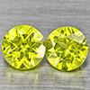 Natural Green Peridot Gemstones 1.28 Ct. 2 Pcs. Round Shape 5.1 Mm. Natural Green Peridot Gemstones 1.28 Ct. 2 Pcs. Round Shape 5.1 Mm.